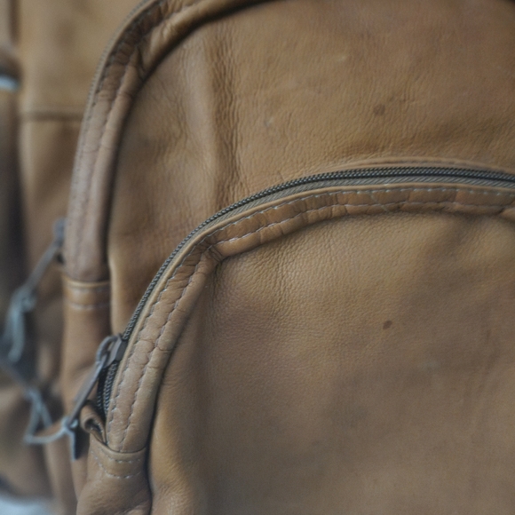 Classic Brown Leather Backpack - Picture 9 of 9